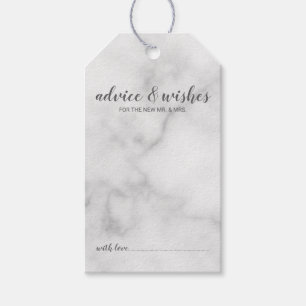 Modern Bröllop Advice & Önskemål White Marble Presentetikett