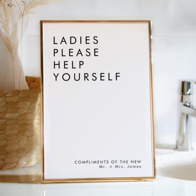 Modern Bröllop Bathroom Basket-tecken Inbjudningar (Skapare uppladdad)