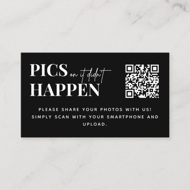 Modern Bröllop Bilder eller så hände inte QR-koden Tilläggskort (Framsida)