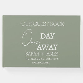 Modern Bröllop-dagars repetitionsmiddag för en dag Gästböcker