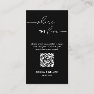 Modern Bröllop Dela Kärleken Qr Kod Tilläggskort