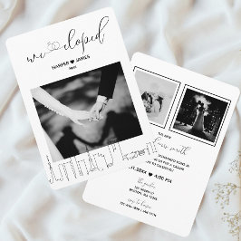 Modern Bröllop Elopement Recept Inbjudan | Tokyo