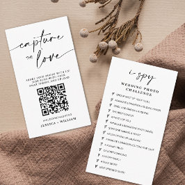 Modern Bröllop - fånga upp kärlek Qr-koden Tilläggskort