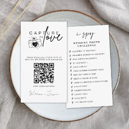 Modern Bröllop - fånga upp kärlek Qr-koden Tilläggskort