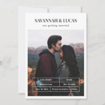 Modern Bröllop-fotospara datum