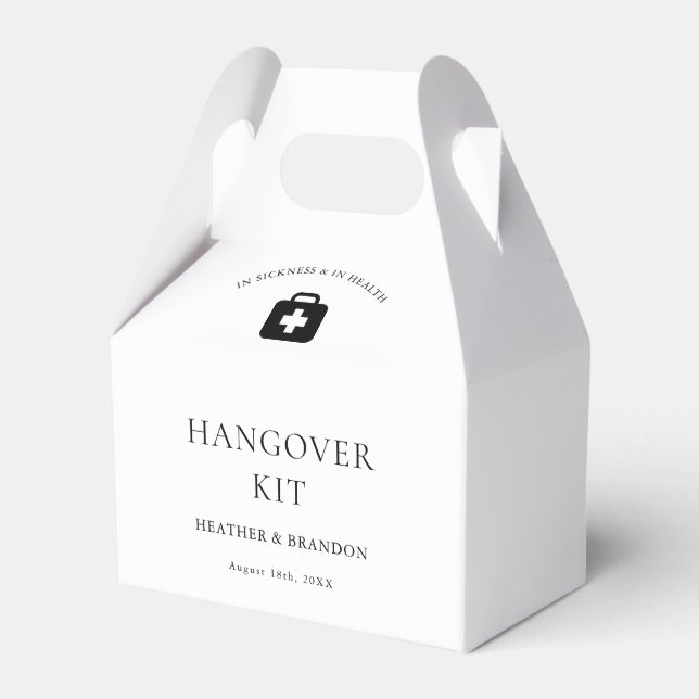 Modern Bröllop Hangover Kit Presentaskar (Framsidan Sidan)
