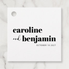 Modern Bröllop i Chicen Modern svart och vitt Gåvor Etiketter