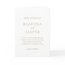 Modern Bröllop i Guld med fetstil QR-kod