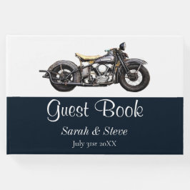 Modern Bröllop i motorcykelflottan i vintage Gästböcker
