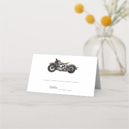 Modern Bröllop i motorcykelflottan i vintage Placeringskort