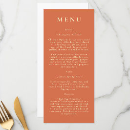 Modern Bröllop Menu Meny