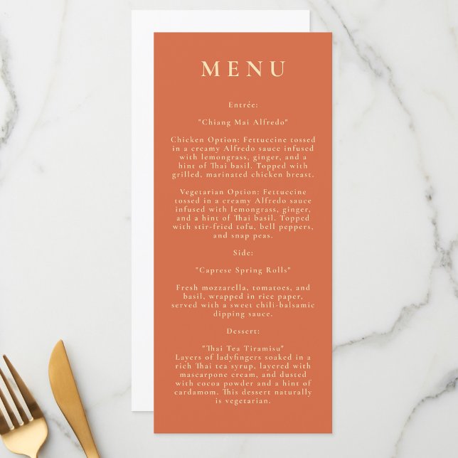 Modern Bröllop Menu Meny (Skapare uppladdad)