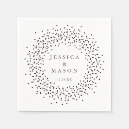 Modern Bröllop Napkins - Cocktail Napkin Pappersservett