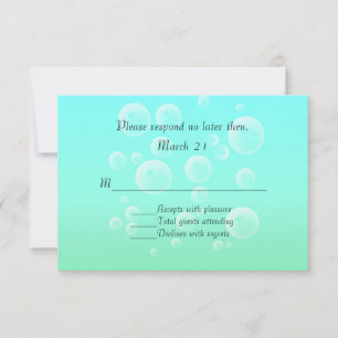 Modern Bröllop OSA Card för sjöhästar Kort