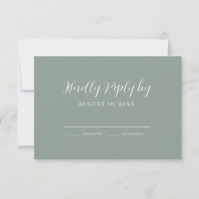 Modern Bröllop OSA-kort för elegant Calligraphy OSA Kort (Framsida)