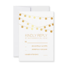 Modern Bröllop OSA-kort för guldgolv i Ljus