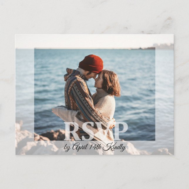 Modern Bröllop OSA Lägg till ditt fotokort Vykort (Framsida)