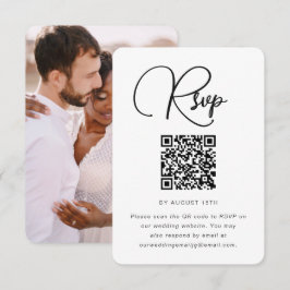 Modern Bröllop OSA med QR-kod och foto