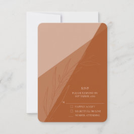 Modern Bröllop OSA Terra Cotta-miljökort Kort