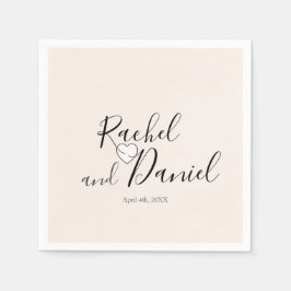 Modern Bröllop Pappersservett