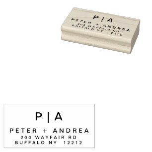 Modern Bröllop par Adress Stämpel