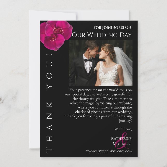 Modern Bröllop Photo-Tack- Inbjudningar (Framsida)