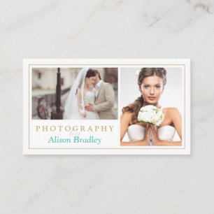 Modern Bröllop Photography Studio Elegant Snyggt Visitkort