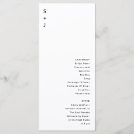 Modern Bröllop Program