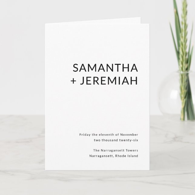 Modern Bröllop Program (Framsida)