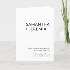 Modern Bröllop Program