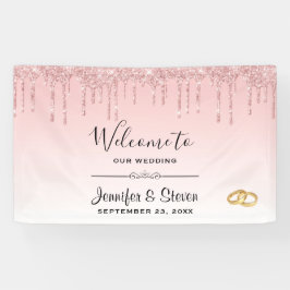 Modern Bröllop Rosa Glitter Drivrutiner och gyllen