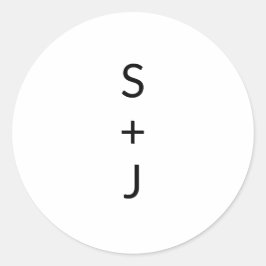 Modern Bröllop Runt Klistermärke