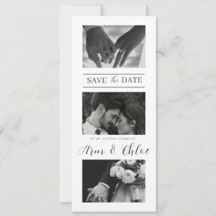 Modern Bröllop Save The Date Foto Collage Spara Datumet