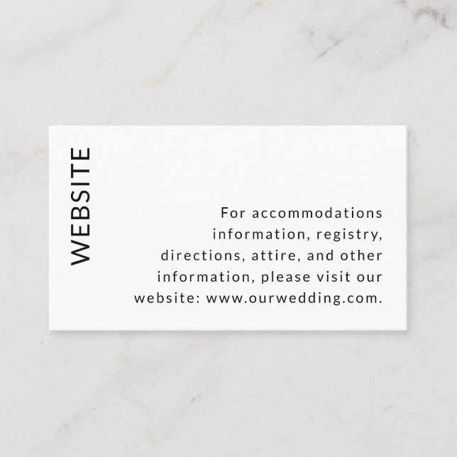 Modern Bröllop Small-höljeskort Visitkort (Framsida)