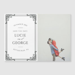 Modern Bröllop spara datum Magnet