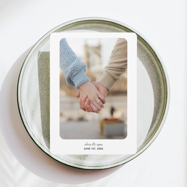 Modern Bröllop | SPARA DATUM | Svartvit Spara Datumet (Skapare uppladdad)