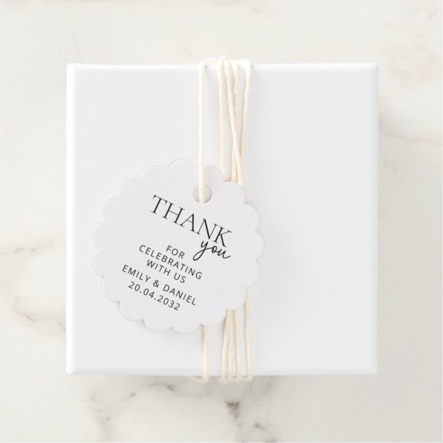 Modern bröllop Tack Gåvor Etiketter (På plats)