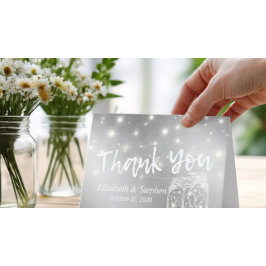 Modern Bröllop Tack Mason Burk String Ljus