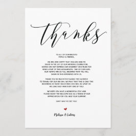Modern Bröllop Tack och Internationellt kort v9