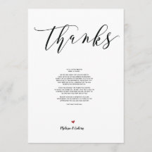 Modern Bröllop tackkort