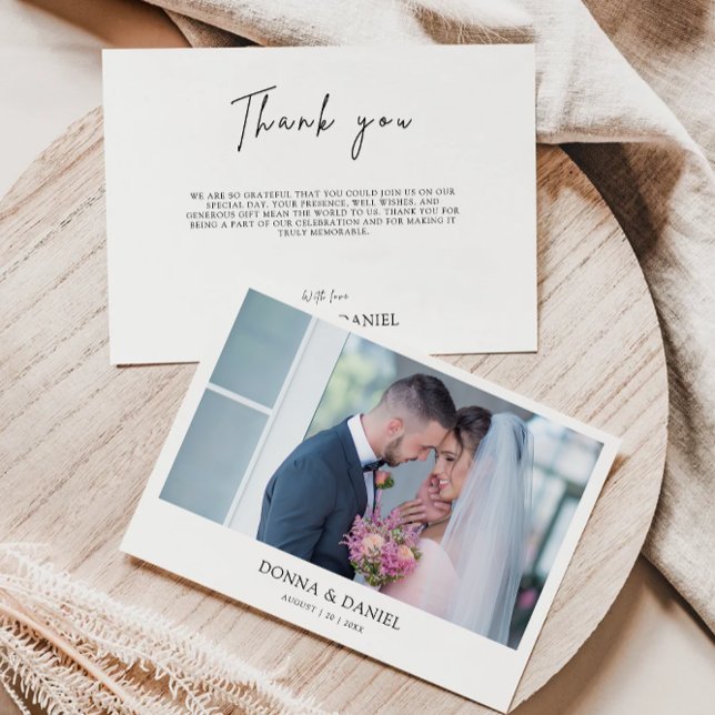 Modern Bröllop - tackkort Inbjudningar (Modern Wedding Thank You Card)