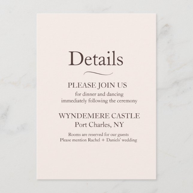 Modern Bröllop Tilläggskort (Framsida)