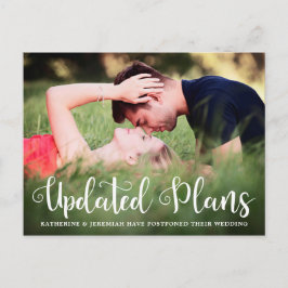 Modern Bröllop-uppskjutningsfoto för skript Vykort