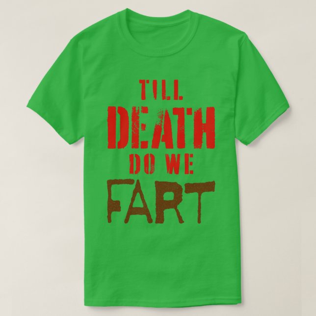Modern Bröllop Vow till döden gör vi Fart T Shirt (Design framsida)