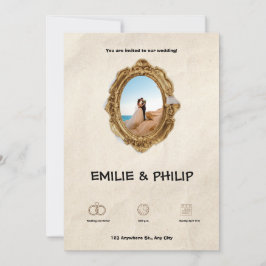 Modern Bröllopsbjudan Inbjudningar