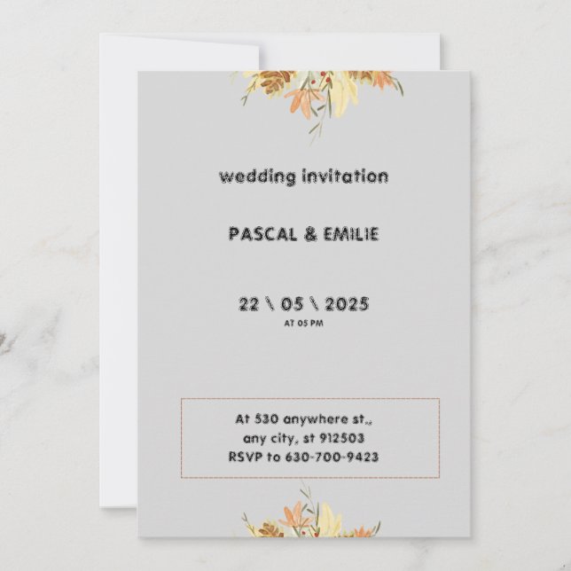 Modern Bröllopsbjudan Inbjudningar (Framsida)