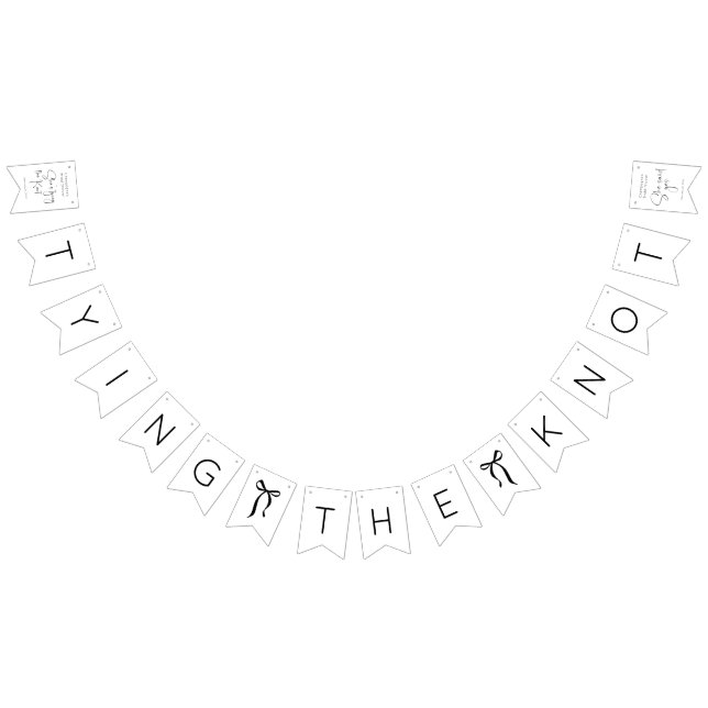 Modern Bröllopsdusch för Bruden Vimplar (Alla)