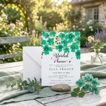 Modern Bröllopsdusch med akvarellblommor