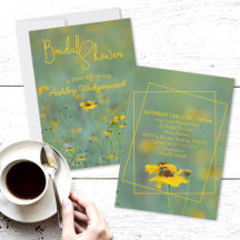 Modern Bröllopsdusch Vildblomma Foto