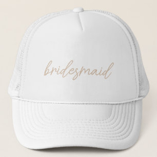 Modern Bröllopsfest Beige Script Keps